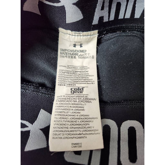 Under Armour Womens Compression Pants Black Mid Rise Pull On Workout Heathered S - Picture 6 of 6